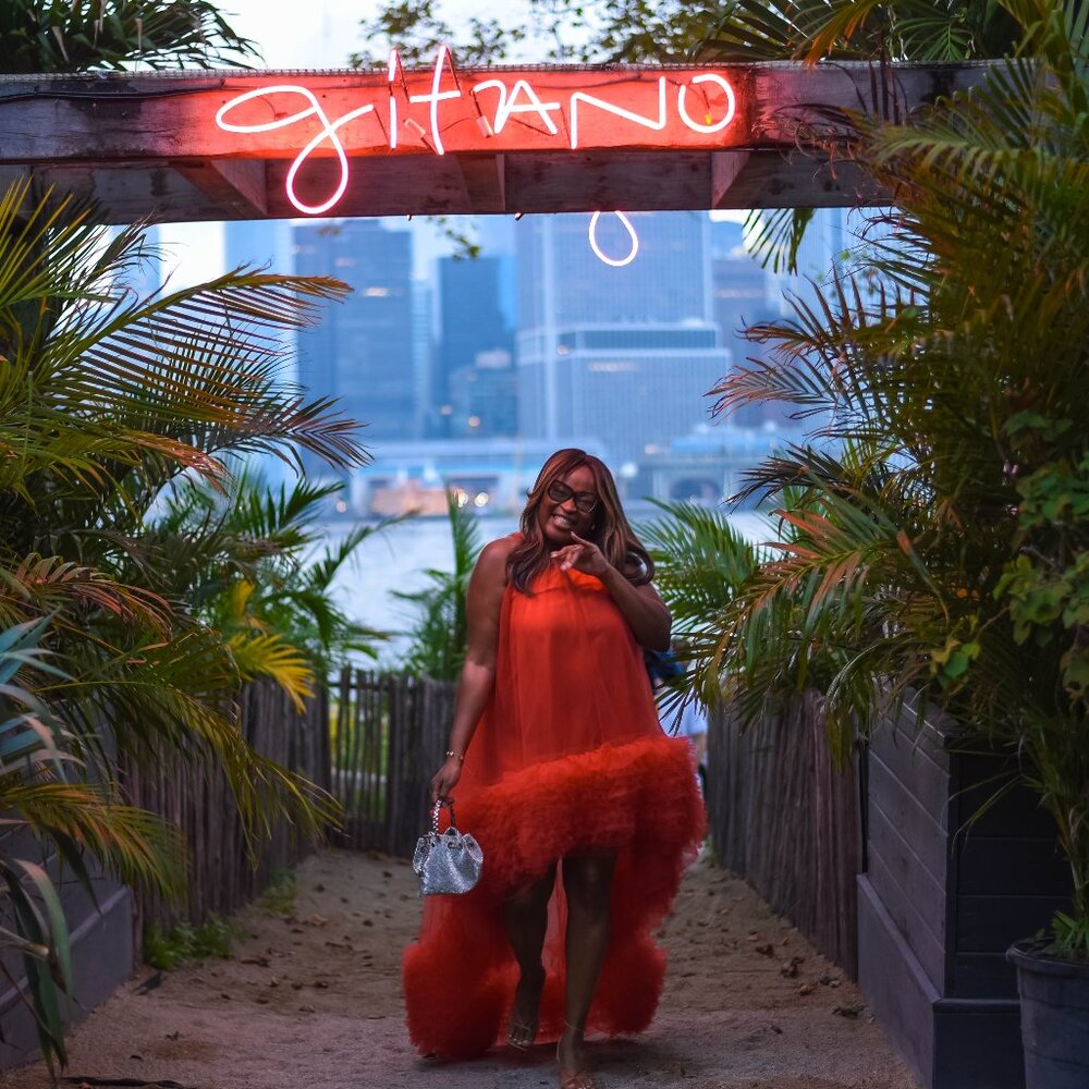 AKIRA Red Tulle High-Low Gown – Showstopper Statement Dress